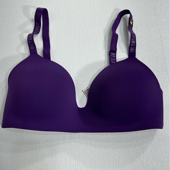 Victoria's Secret Other - NWOT Victoria’s Secret T shirt lightly lined wireless bra purple size 34D